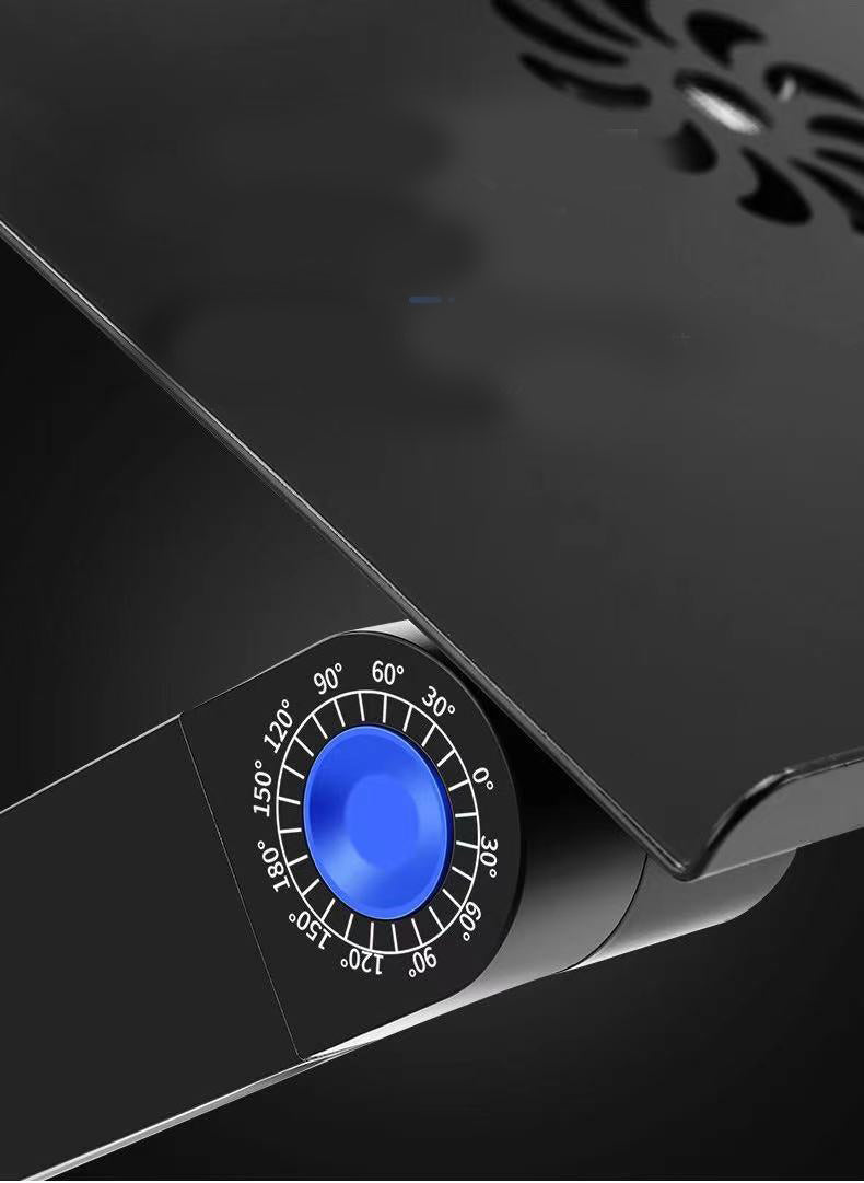 Aluminum folding laptop stand with dual cooling fans - photo 3