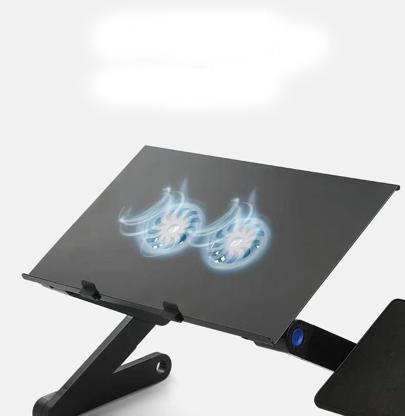 Aluminum folding laptop stand with dual cooling fans - photo 10