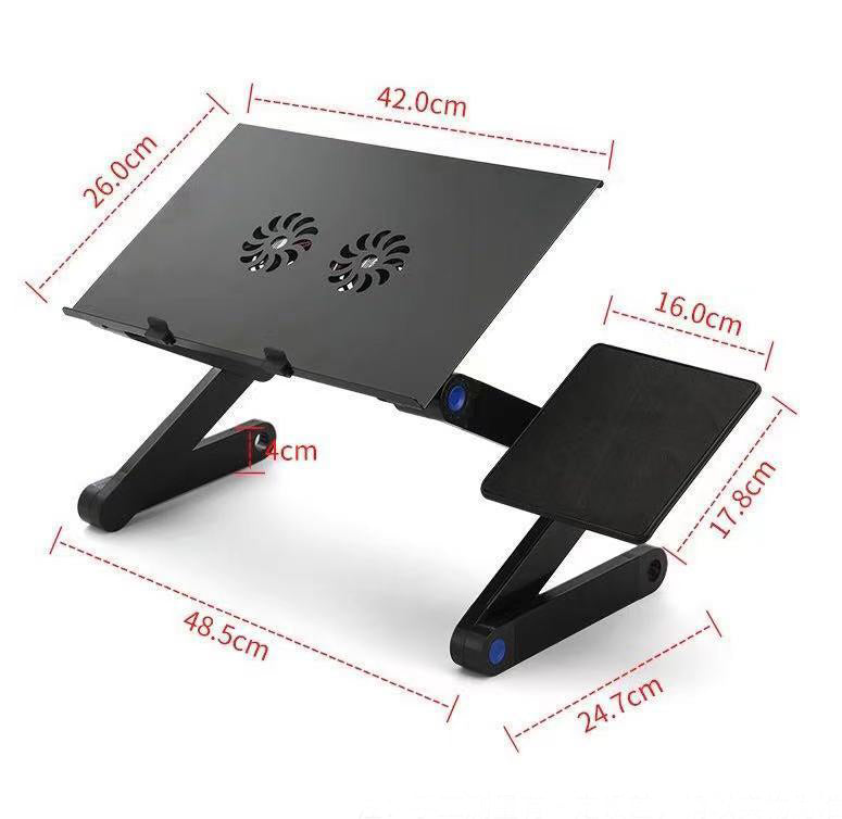 Aluminum folding laptop stand with dual cooling fans - photo 9