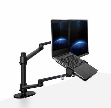 Aluminum full-motion laptop and monitor stand - photo 3