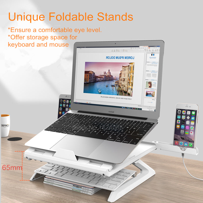 Foldable laptop stand with cooling vents - photo 6